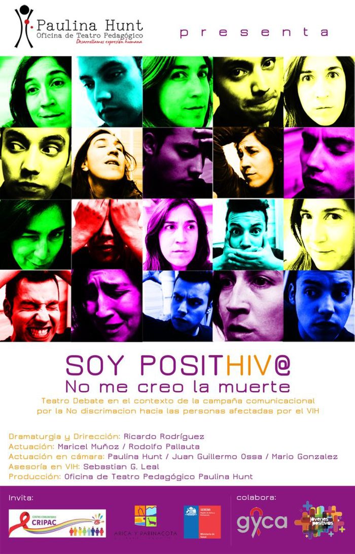 Afiche de Teatro Debate "Soy PositHIVx, no me creo la muerte", 2013